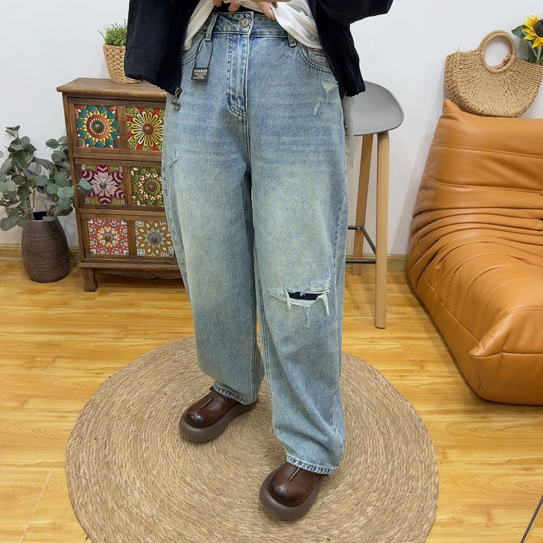 【木木推荐】8512#破洞牛仔裤