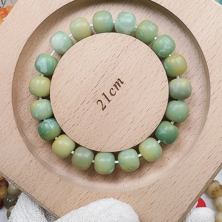 白玉菩提吊坠卡12山川水纹手工干磨老型