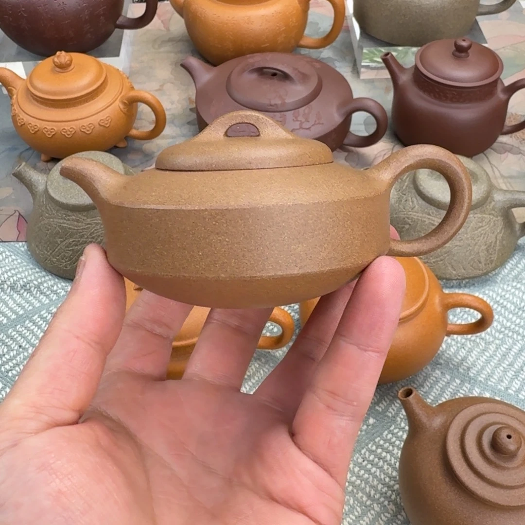 茶壶紫砂扁石 老段 140cc