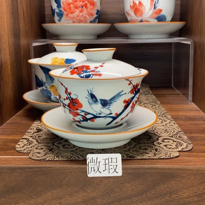 釉下老陶泥手工绘制