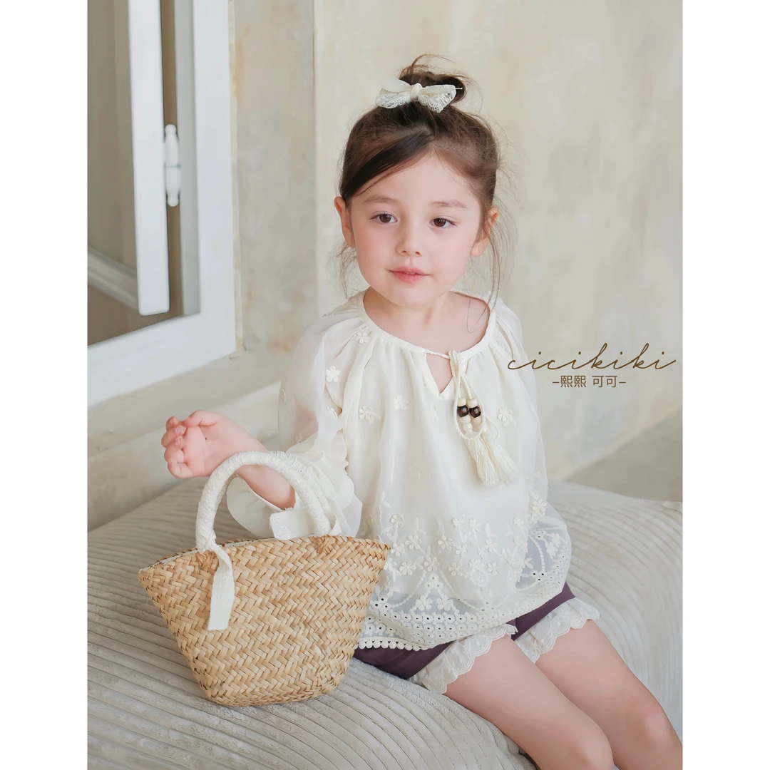 现货【白桃】2025女童童装百搭优雅洋气亲子上衣 熙熙可可 WT2509