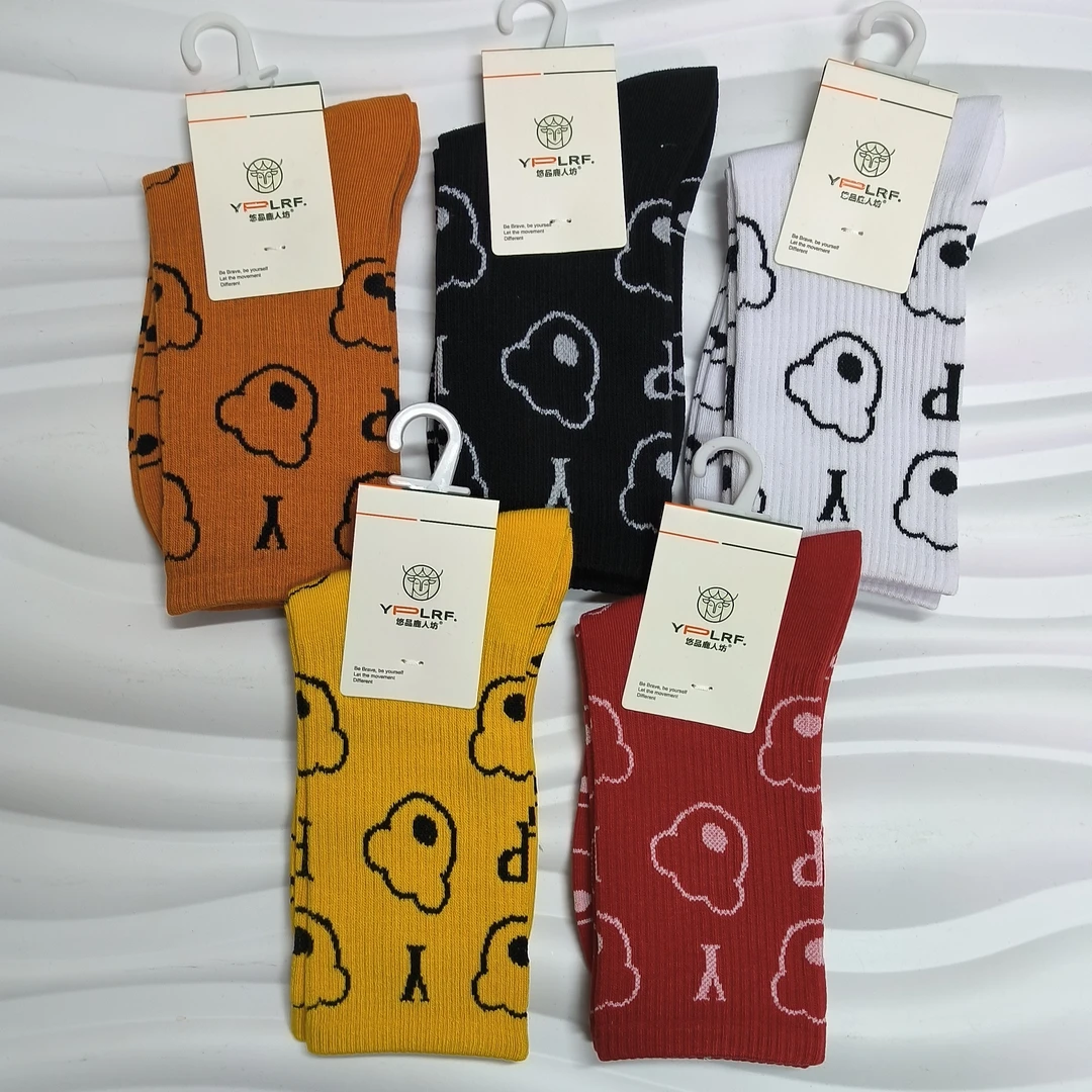 6B05 女士运动袜高筒百搭