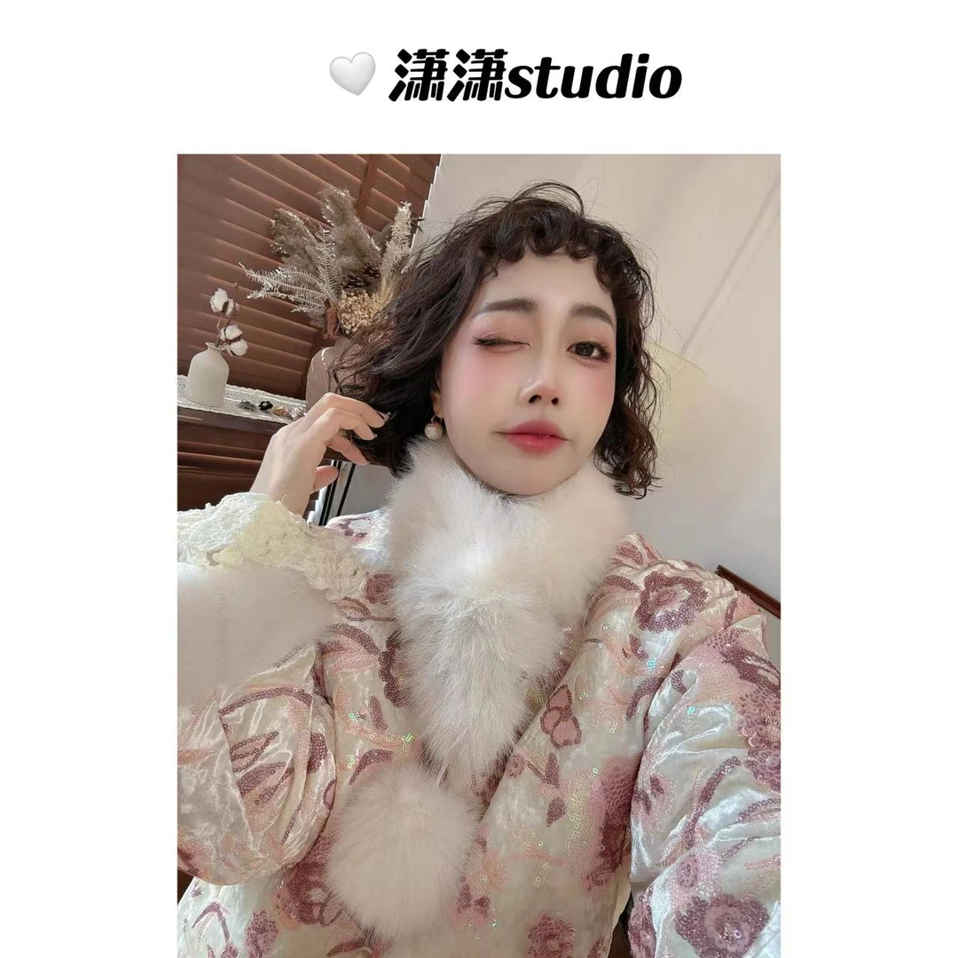 【毛毛围巾】潇潇自制冬季保暖韩系百搭毛毛围巾XW0018