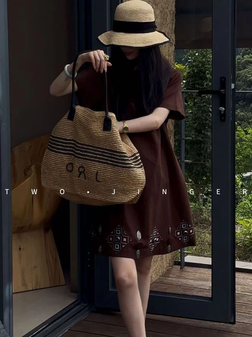 二静子 极简静奢 『空谷幽兰』艺术和美学并存工艺品连衣裙CX98000