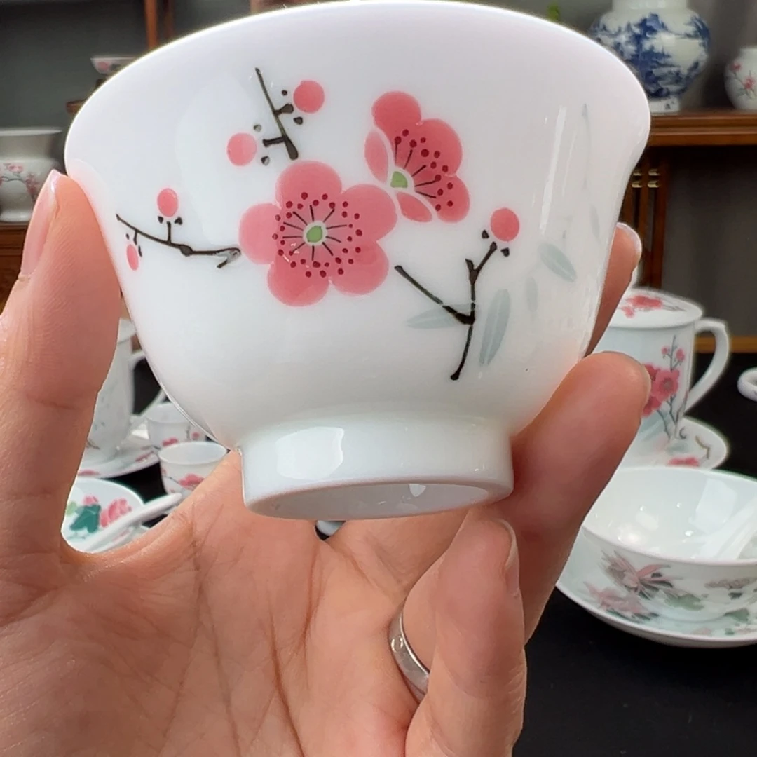滑石子红梅撇口杯