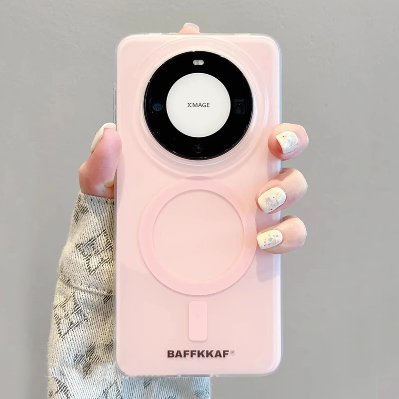 适用于华为mate70pro手机壳女pura70pro磁吸支架壳磨砂mate60防摔