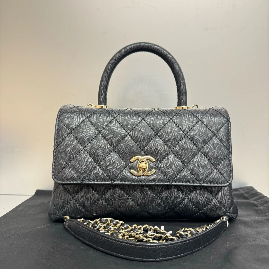 99新 Chanel/香奈儿 双 香奈儿cocohandle小号 99新 芯片