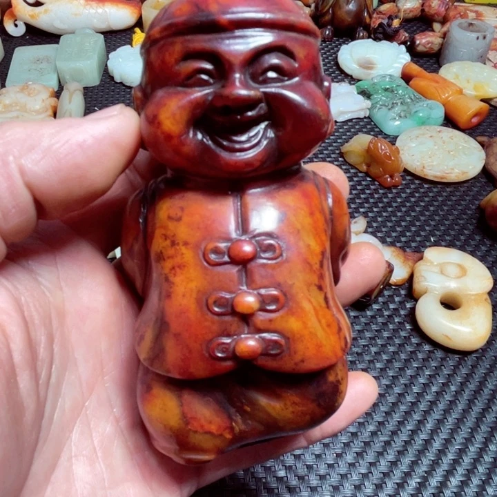 滴血莲花菩提把件扮**虎