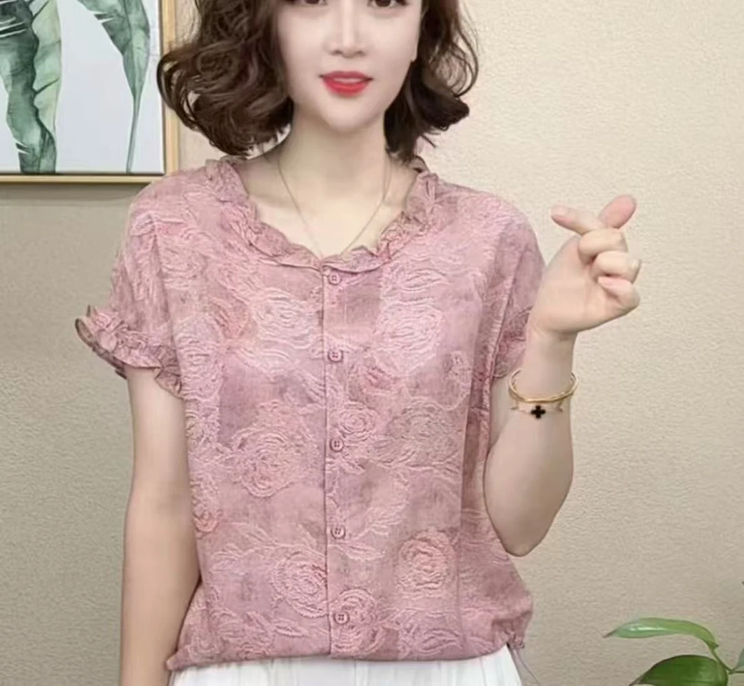 无抽绳2025夏季新款百搭显瘦时尚清新圆领上衣T恤