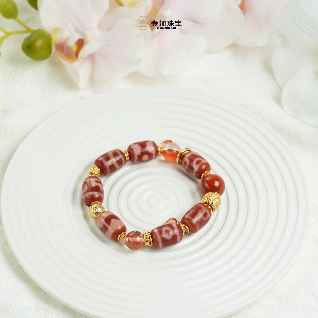 壹加林妹妹 | 玛瑙美鸿红肉多宝手串多样性发一