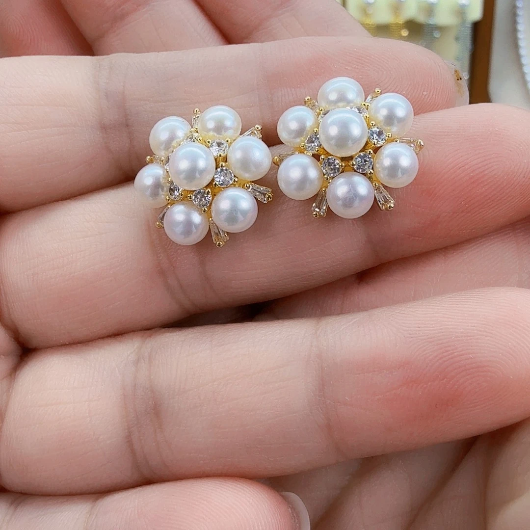 淡水珍珠未镶嵌耳饰
