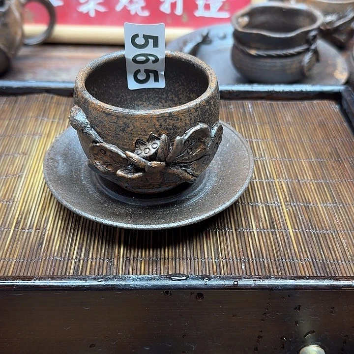 纯手工制作粗陶茶具