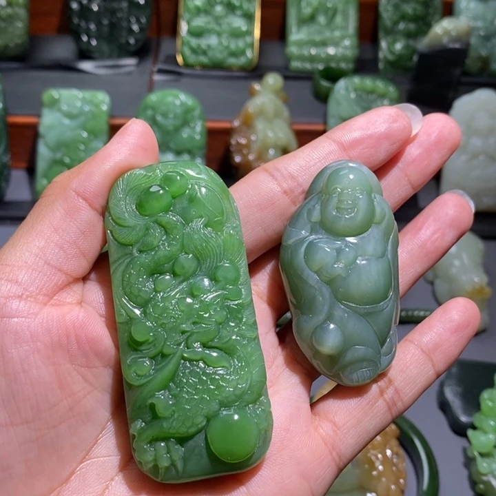 和田玉未镶嵌挂件量**地