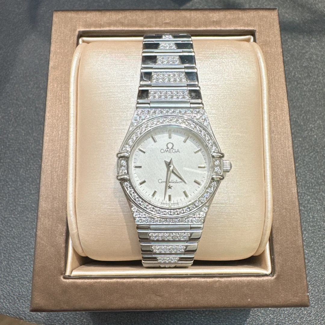 95新 Omega/欧米茄 欧米茄星座75-9石英后钻赠表带赠手链
