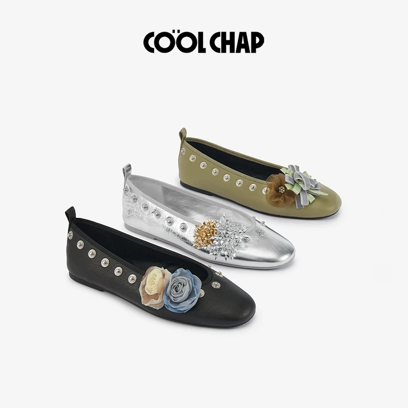 【杨发发专属】Coolchap2025春新款DIY扣扣鞋浅口单鞋芭蕾舞鞋