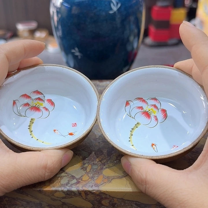 陶烧杯一组。。。陶，瓷