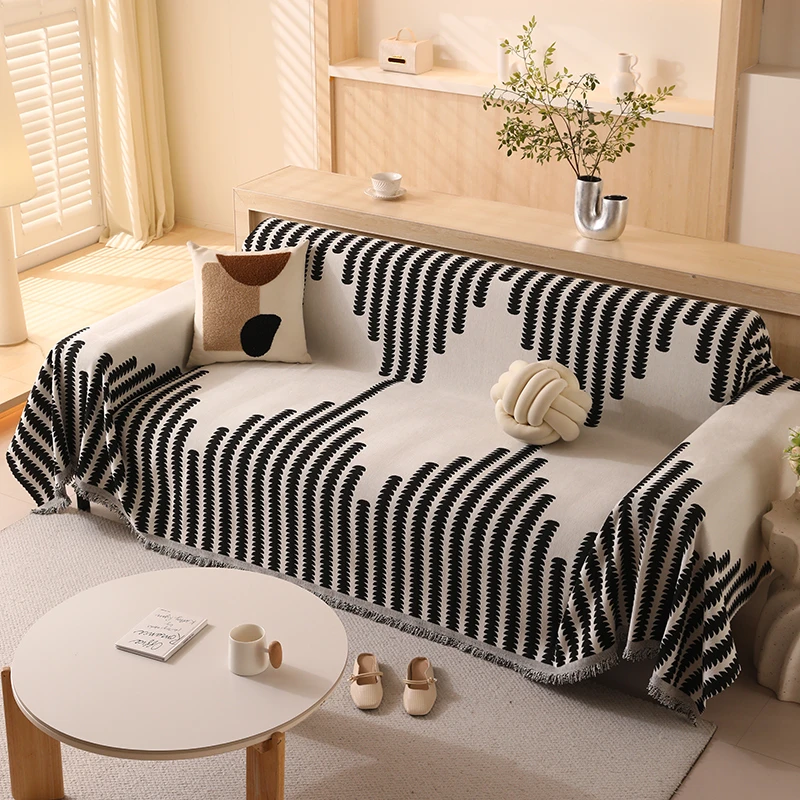 【批发定制】新款加厚防猫抓万能通用型沙发巾一片式全盖雪尼尔