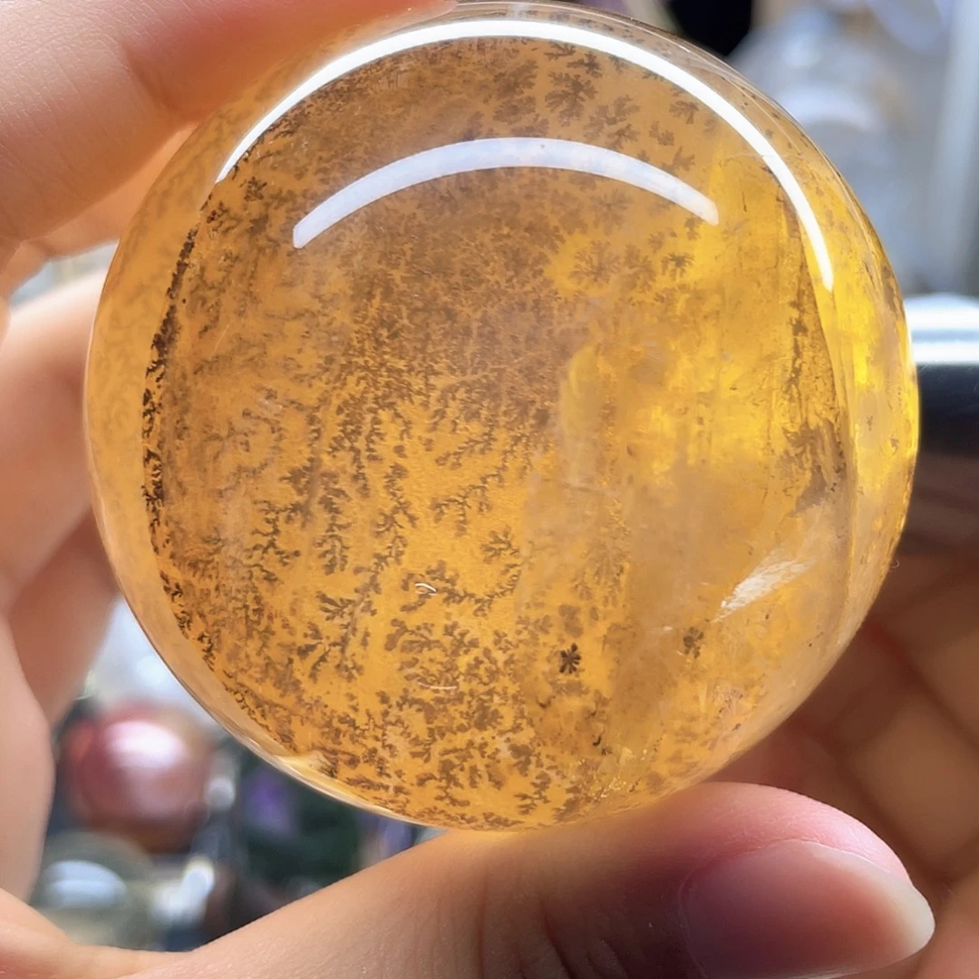 未镶嵌珠宝半成品水晶黄椒花发财树63