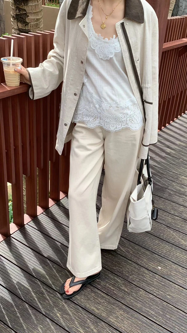 （库存）Ersan#韩系阔腿牛仔裤#7196（裤长103cm）