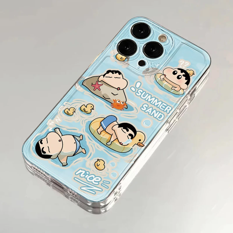 BANCA清凉游泳小新适用iphone16/15手机壳苹果14华为vivo小米oppo