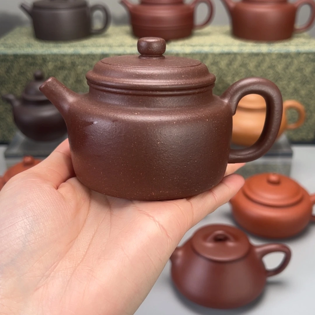 紫砂茶壶千禧紫泥德钟200c c