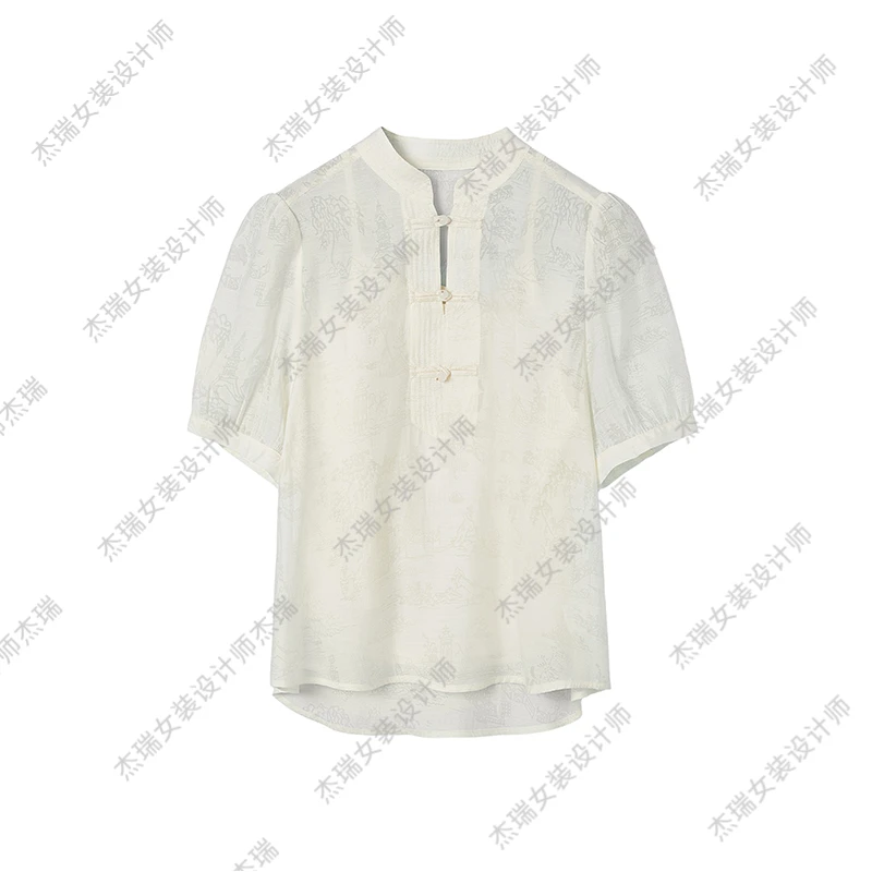 亦雯【白羽衣】24国风蕾丝短袖两件套开衫时尚设计气质百搭轻奢