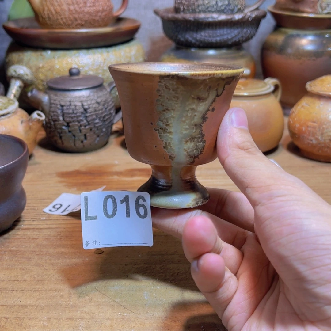 纯手工制作工艺（柴烧）裸烧纯手工制作柴烧杯016