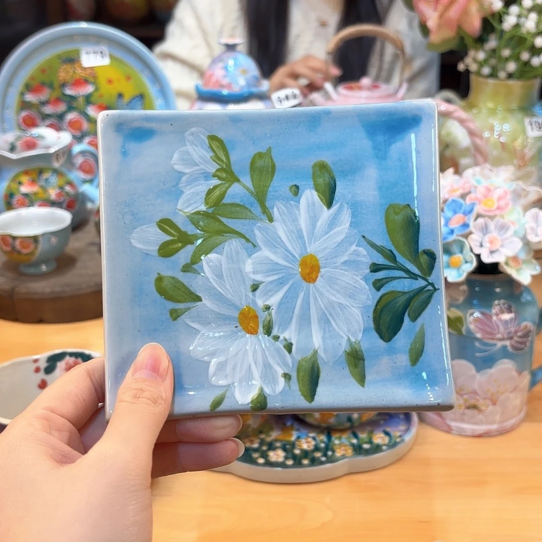 景德镇手绘高温釉下彩陶瓷茶具
