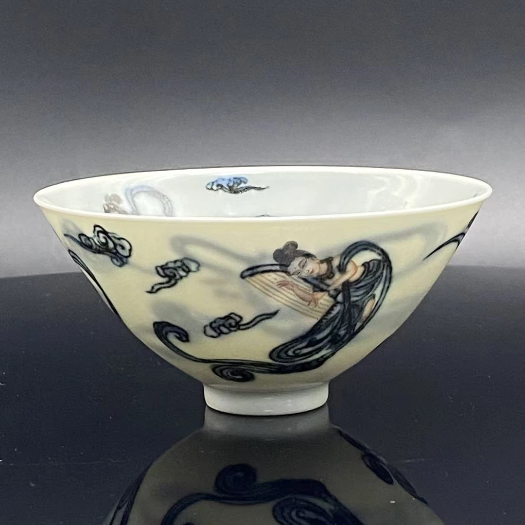 K001 青花仕女纹碗 CJT739001