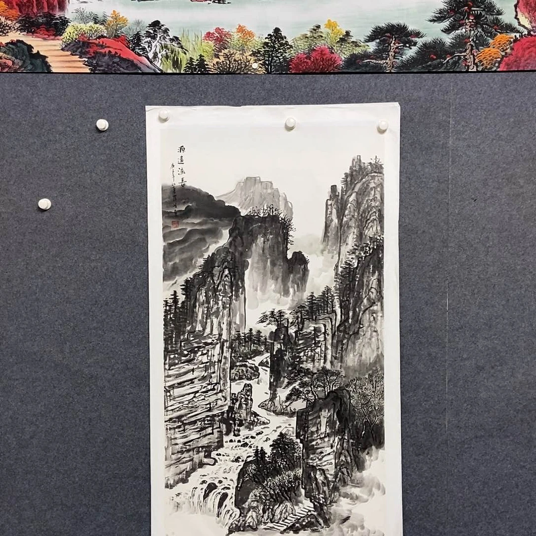国画四尺水墨一副