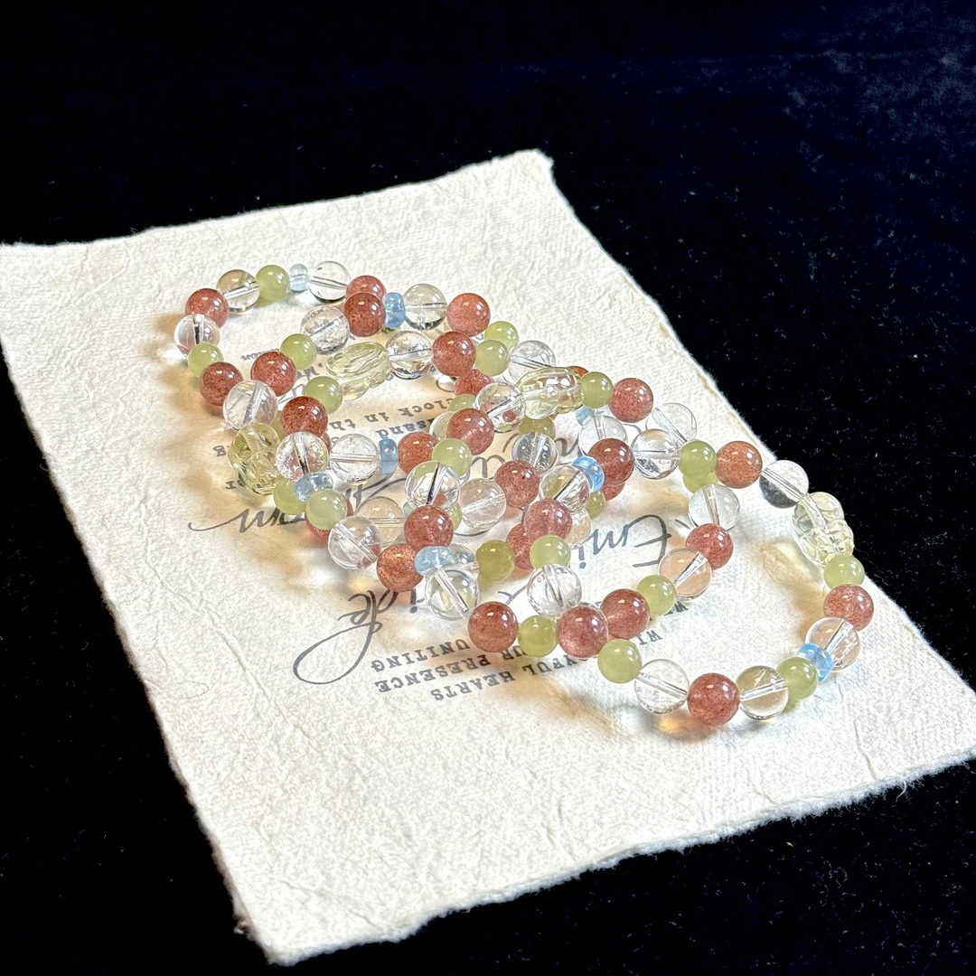 Y307（恋爱日记）水晶设计款手串8-10mm多样性发一