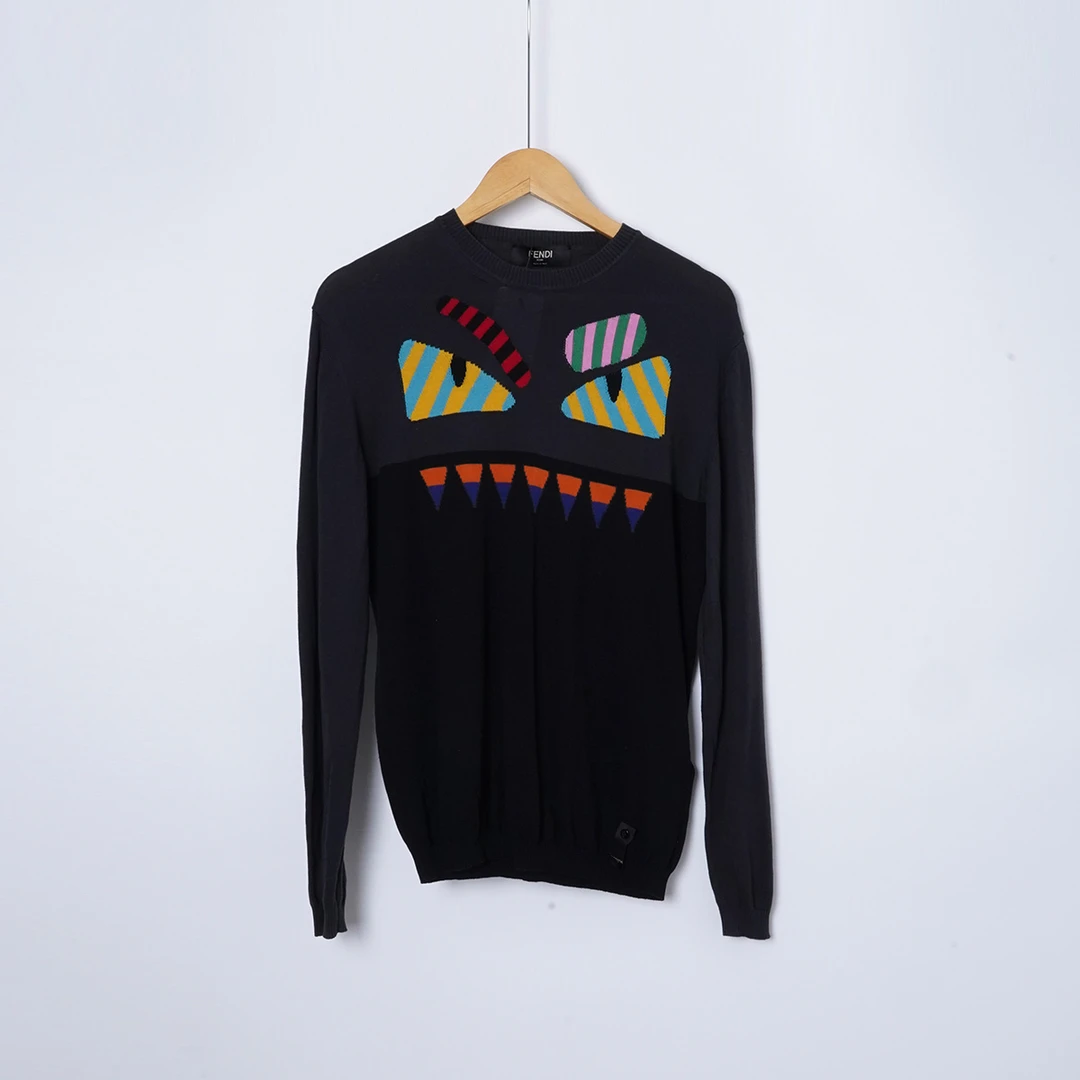 99新 FENDI/芬迪 棉/TH0971/上衣/46码/芬迪女装休闲毛衣秋冬潮流