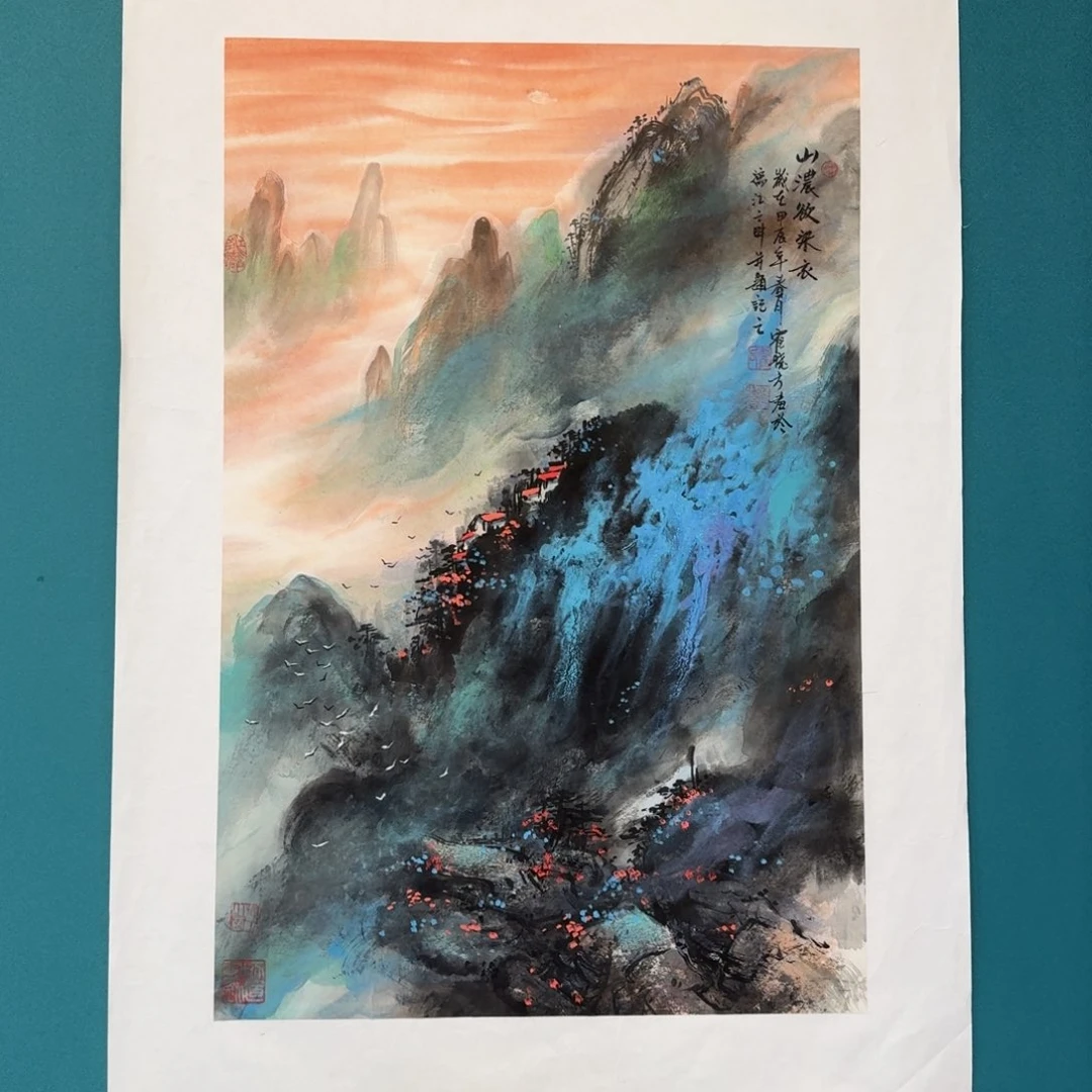 国画资春成老师四尺三开68*45