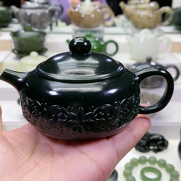 未镶嵌和田玉挂件龍*茶壶