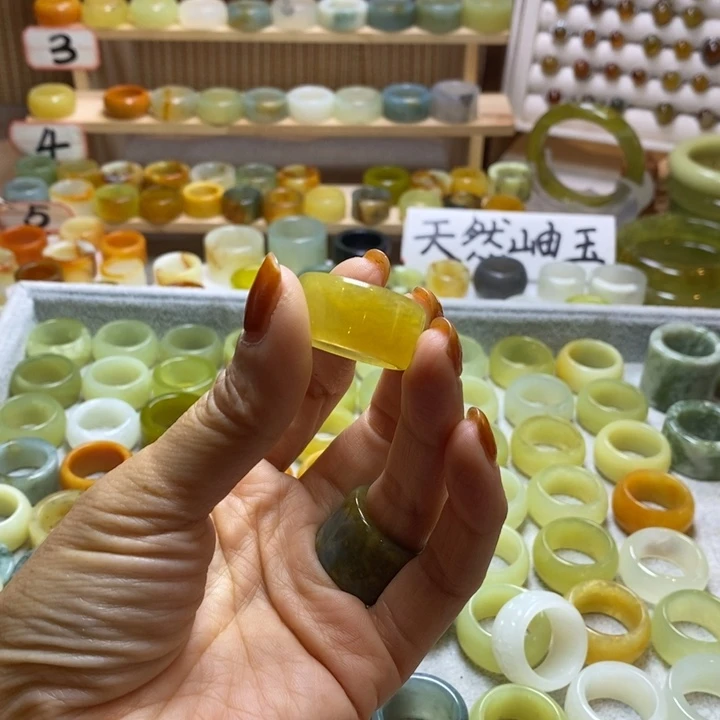 ｄ***ｉ岫玉未镶嵌戒圈岫玉精品指环