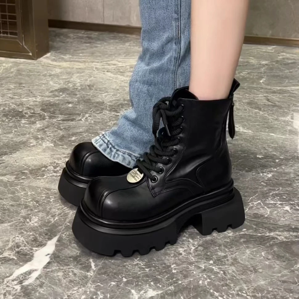 【heipa】晨夕潮牌夏天穿新款透气厚底带时尚韩版韩版女鞋