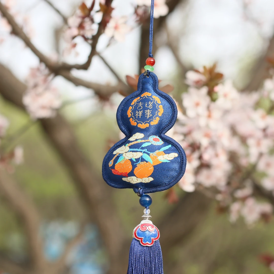 【万点文创】瑞果祥纹蓝调祈福香包/WD0043