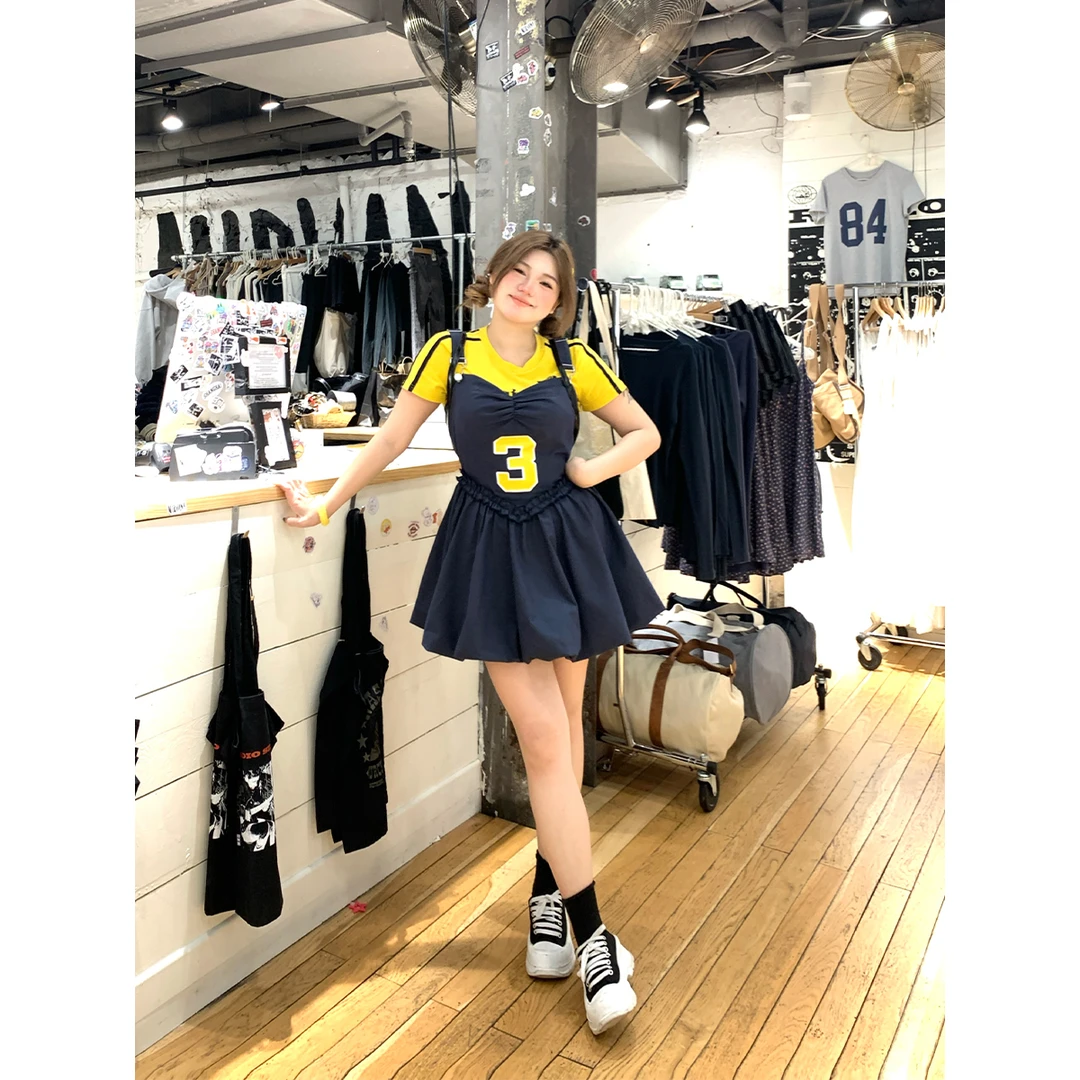 清清-【新宿涩谷妹】美式蓬蓬裙辣妹连衣裙 A241Q0261+A241Q0208
