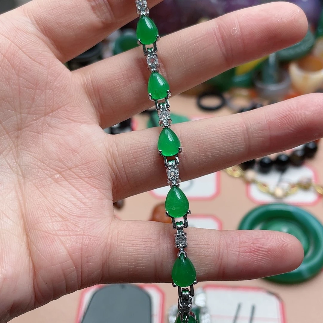 玛瑙/玉髓颈饰合金清*