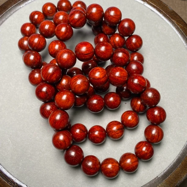 无胶无油无蜡 1.5cm 15粒 高油密 外二膘 印度小叶紫檀