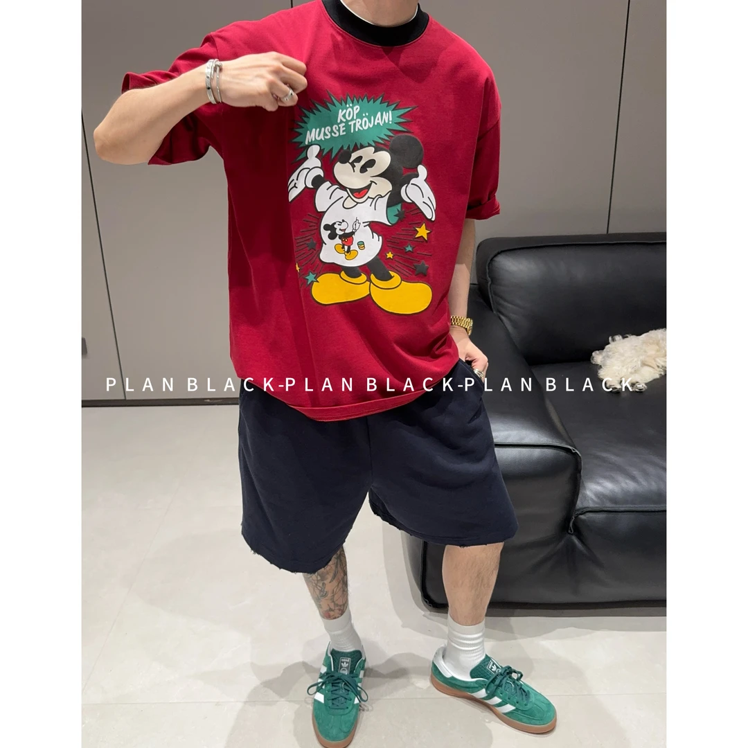 RICH陈发财【Mickey·演奏家】超显白谁在穿！动漫设计情侣T恤6823