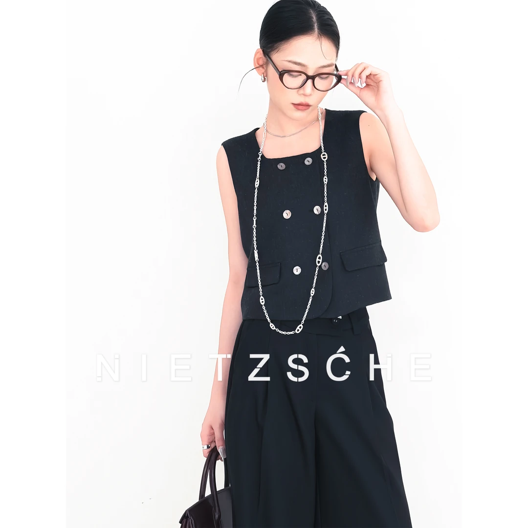 Nietzsche｜华尔街马甲｜亚麻 高智精英 气质百搭叠穿马甲 7998