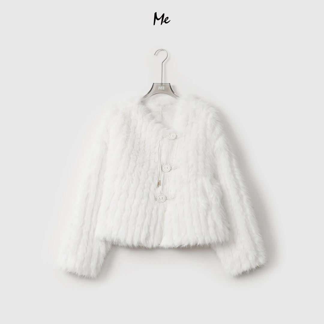 ME【心动降临】环保毛复合直立长毛保暖短款百搭毛毛外套MEQA4485