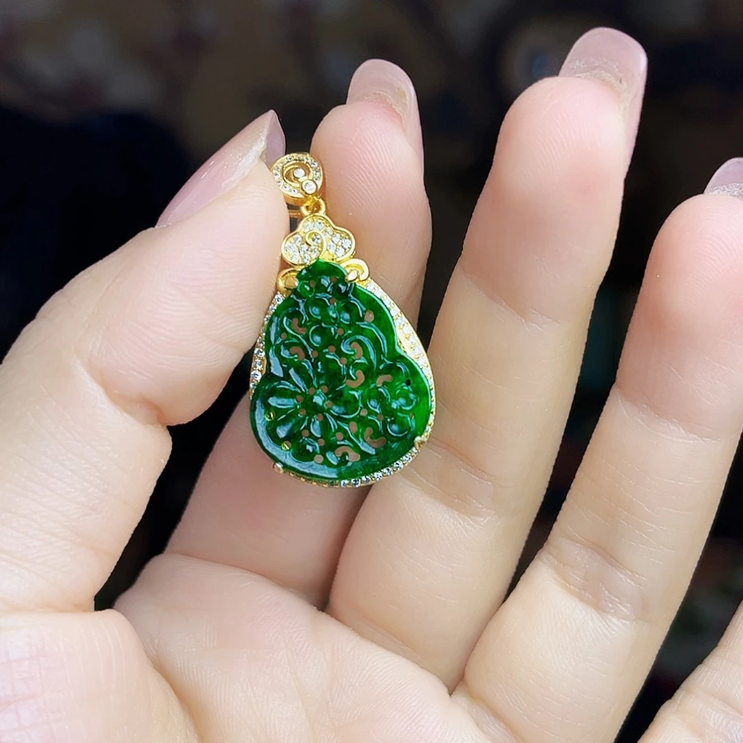 翡翠银S925镶嵌颈饰多样性