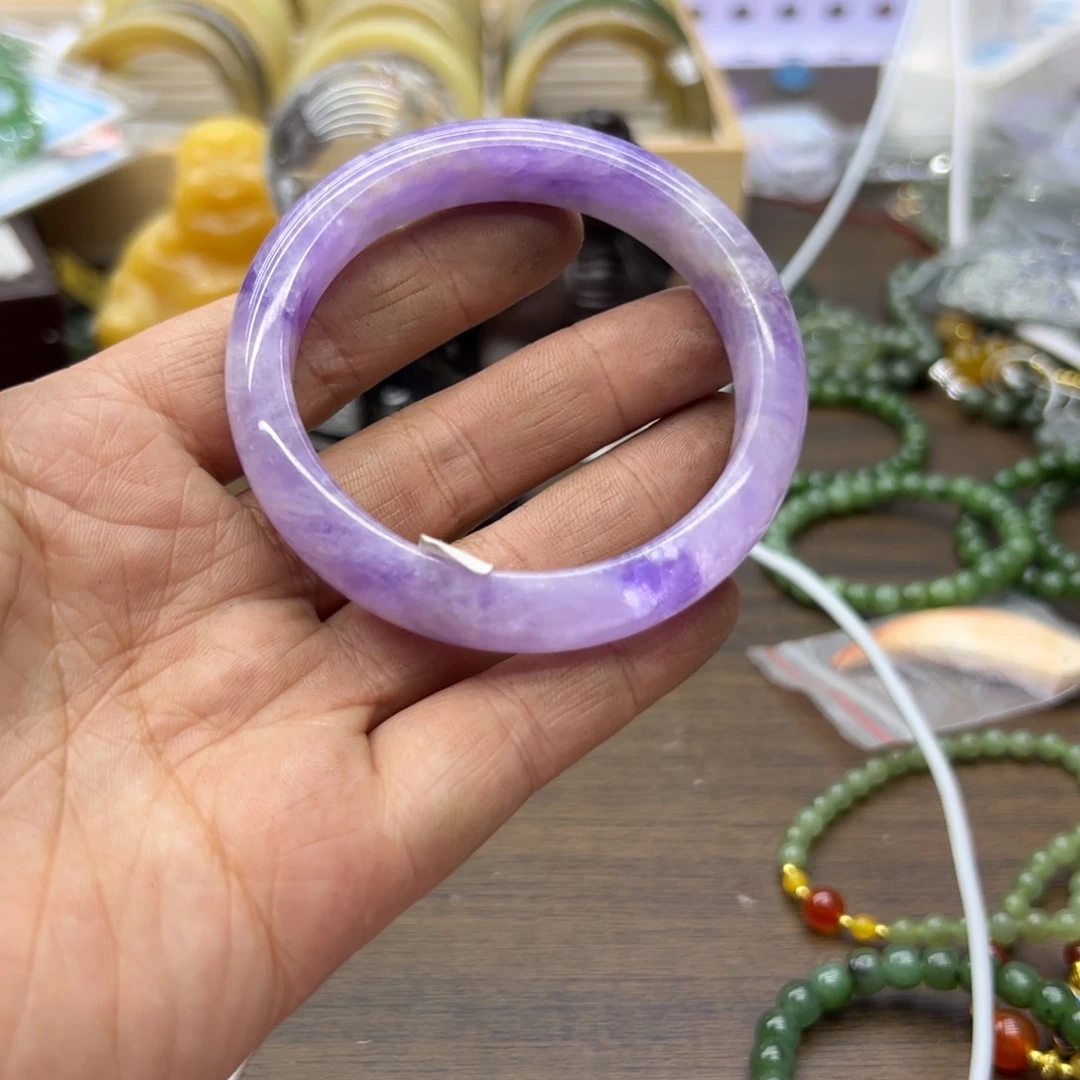 梦****紫晶手镯未镶嵌56圈围227