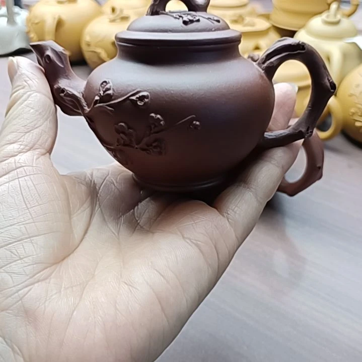 ****️茶壶紫砂闪小梅报春壶