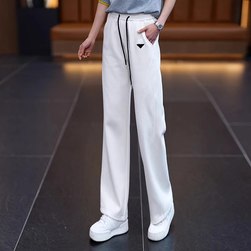 香蕉运动裤女2025新款春秋高腰显瘦休闲直筒裤姜黄色弯刀阔腿卫裤