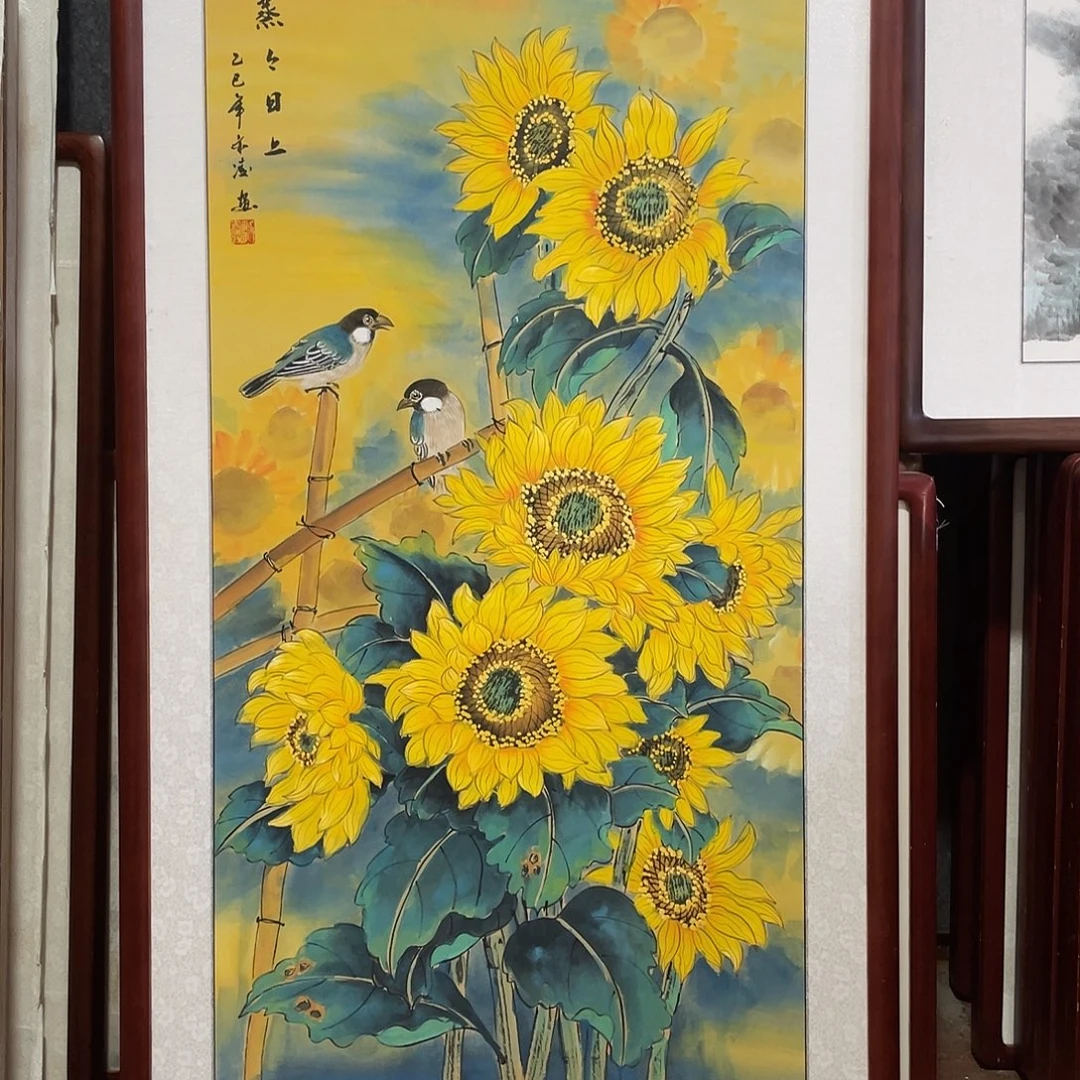 国画带框尺寸63*123厘米