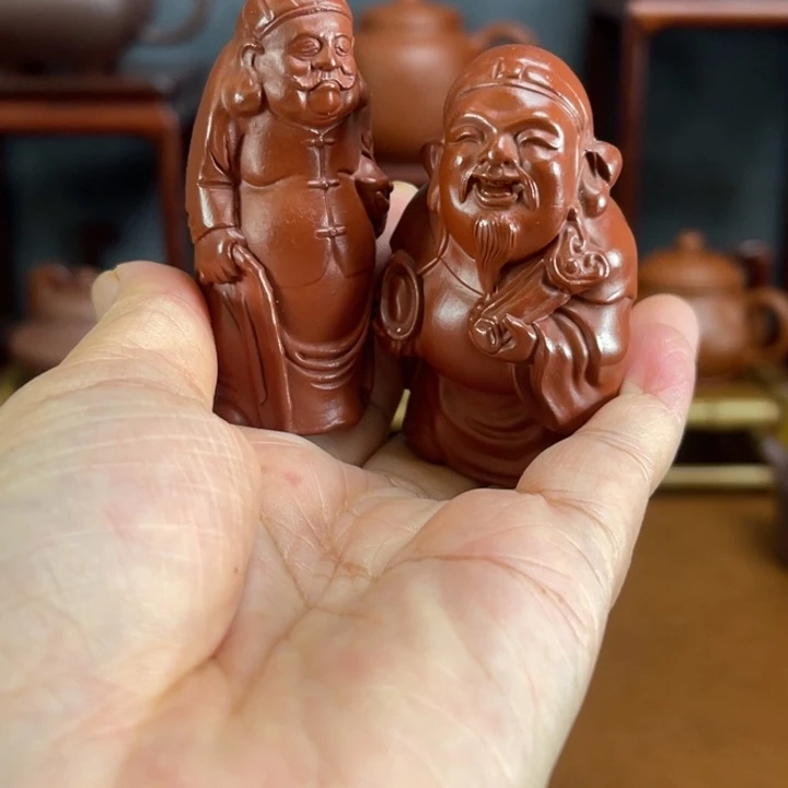 财神爷茶宠朱泥制作的