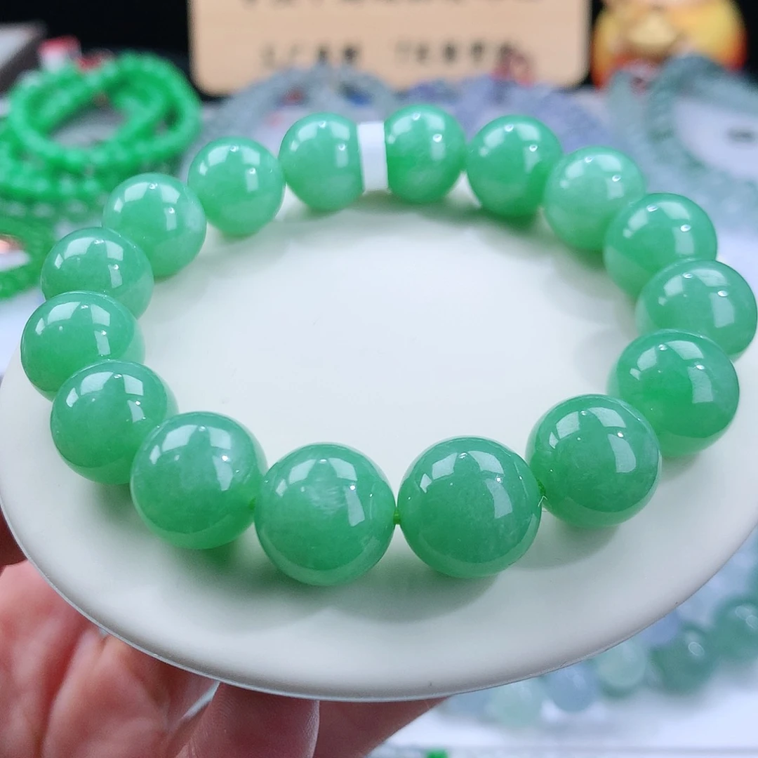 翡翠手链未镶嵌卡12.9